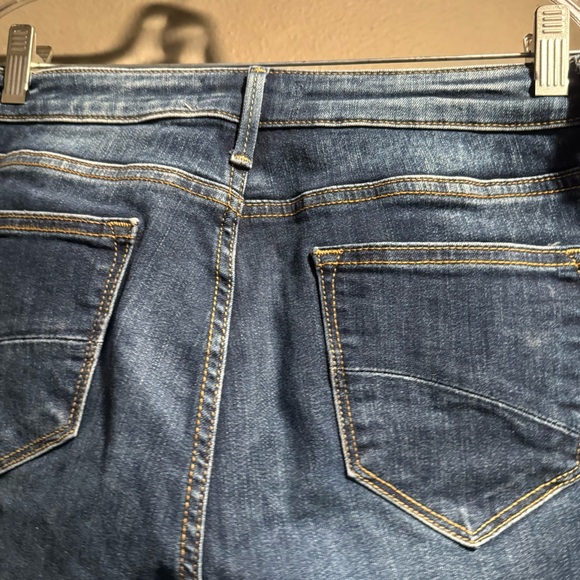 Driftwood Jackie High Rise Stylish Blue Denim Jeans with Patterned Trim Size 28 - Picture 5 of 8